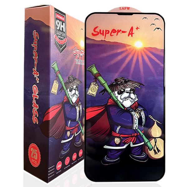 Screen Protector For iPhone 16 Pro Max 15 Plus 14 13 Mini 12 11 XS XR X 8 7 SE Super A+ Tempered Glass Full Cover Film Explosion Curved Prem