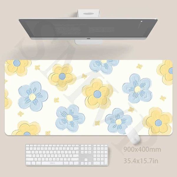 Pads Wrist Rests Flower 40x90cm cute desktop large Kawaii XXL large keyboard computer J240510