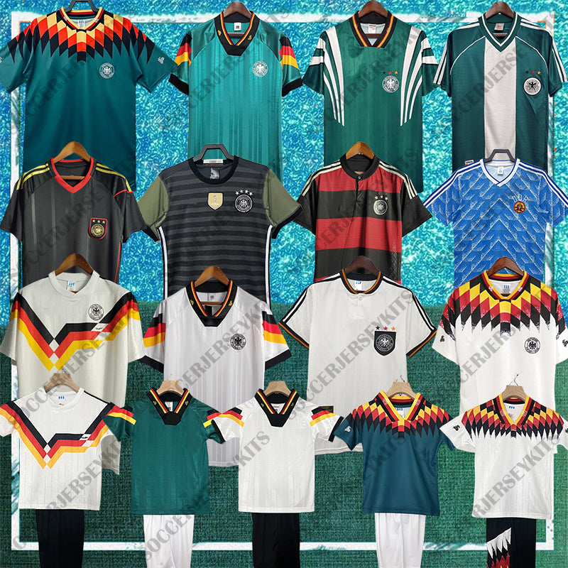 retro germany soccer jersey football shirts kit men tops retro deutschland trikot 1990 1992 1994 1996 Deutschland Trikot Jahrgang Langarmtrikot DFB