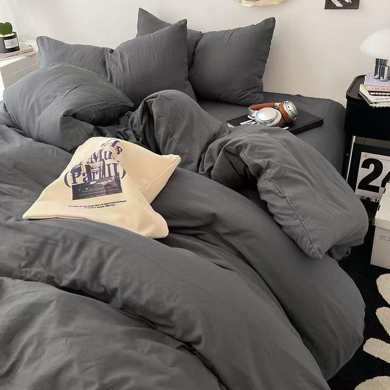 Cozy Winter Bedding Set with Wool Blend sheet and Fluffy Duvet Cover 90