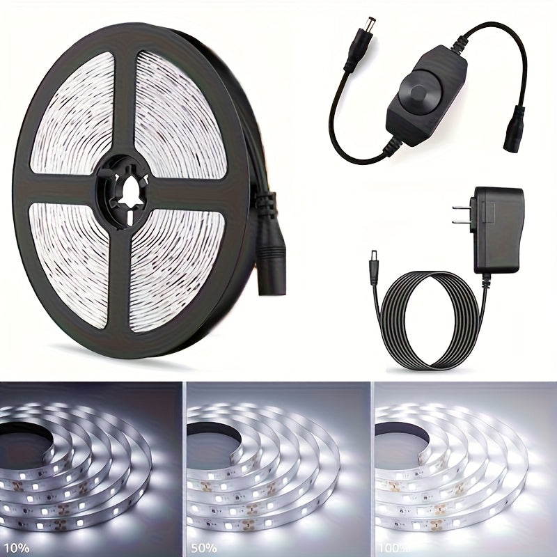 TEMU Led Strip Lights, Dimmable 3000k-6500k Led Light Strip, 24v 10m-32.8ft 1200led For Bedroom, Mirror, Kitchen Decoration