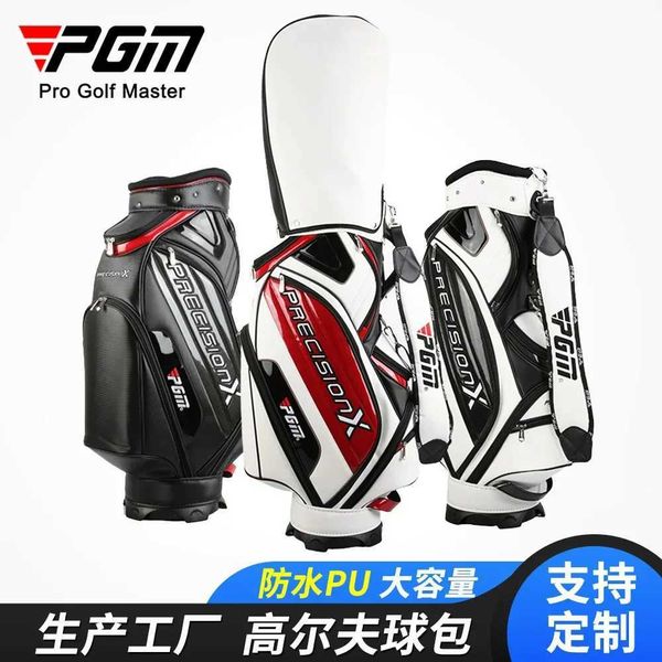 Golf Bags PGM Caddy Pencil Club Bag Authentic Package Standard Bag Men Sports Golf Cart Bag Professional Staff Bag Snake Lines Waterproof z2