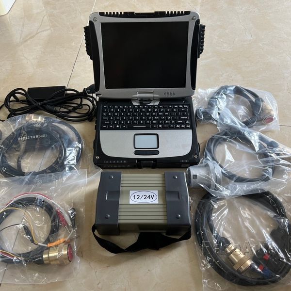super mb star diagnostic tool c3 xentry das epc wis ssd in cf-19 laptop i5 4g touch screen with 5 cables car truck scanner ready to use 12v