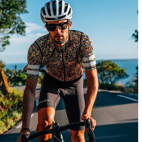 Cafe Du Cycliste Team Cycling Jersey Men Bicycle Short Sleeve Shirt Summer Mtb Road Bike Breathable Clothing Ciclismo Maillot 240711