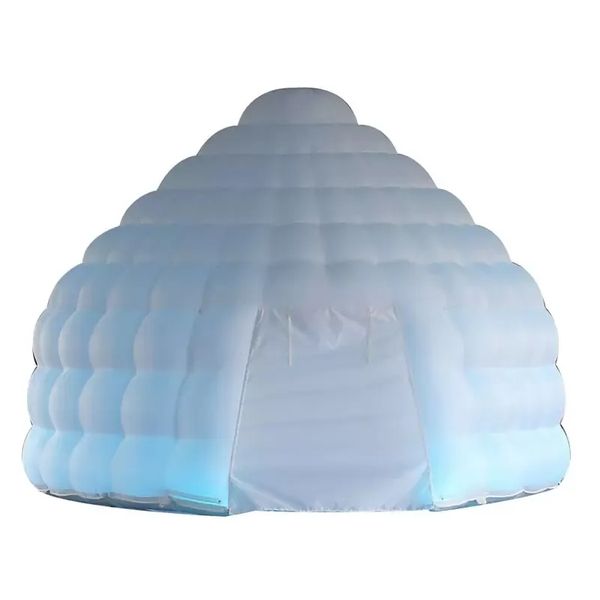wholesale Customized oxford led shelter Inflatable Dome Tent with Air Blower Pop up Igloo House balloon Yurt for Event-Party free ship