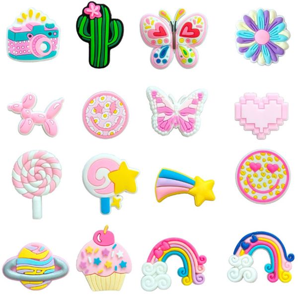 charms cartoon shoe part accessories flowers for clog garden sandal shoe decoration buckle pvc sport animal shoe charms