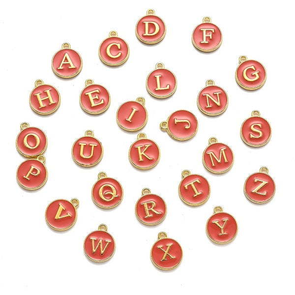 Anfangsbuchstabe a-z Alphabet Emaille Charms