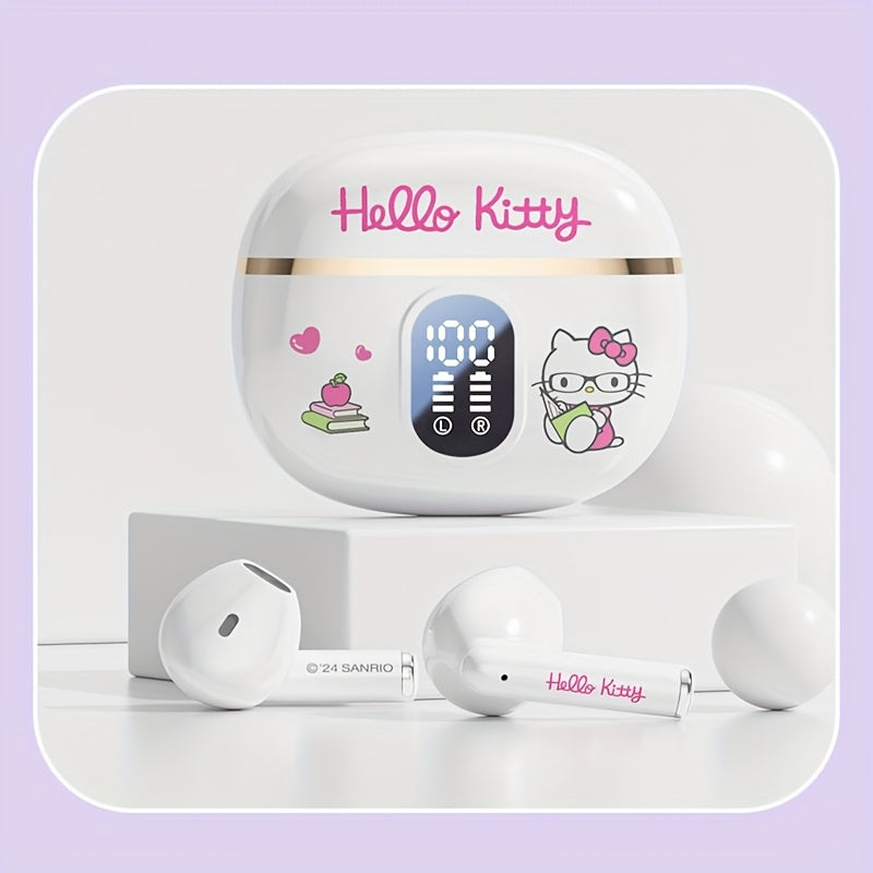 TEMU Hellokitty, For Kuromi, For Cinnamoroll, For Pompompurin Wireless Headphones 4 Different Styles Cute Design With Battery Display Gaming Earbuds