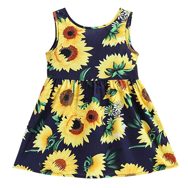 Children&#039;s Toddler Girl clothing Children&#039;s floral sleeveless dress summer clothing