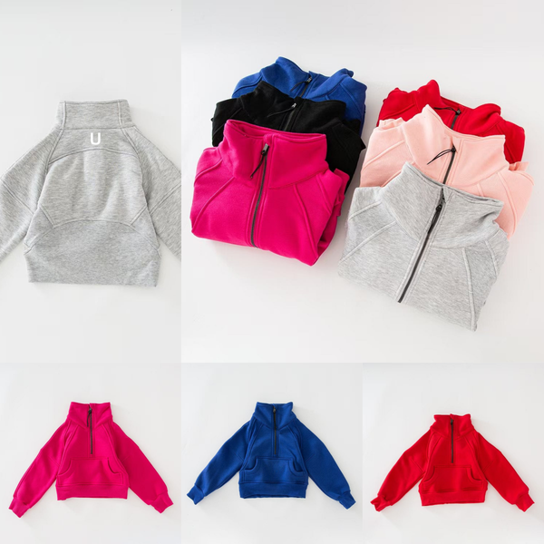 lemonl3233 family clothing adults and kids hoodie kids adults embroidered yoga zipper jacket sports coat