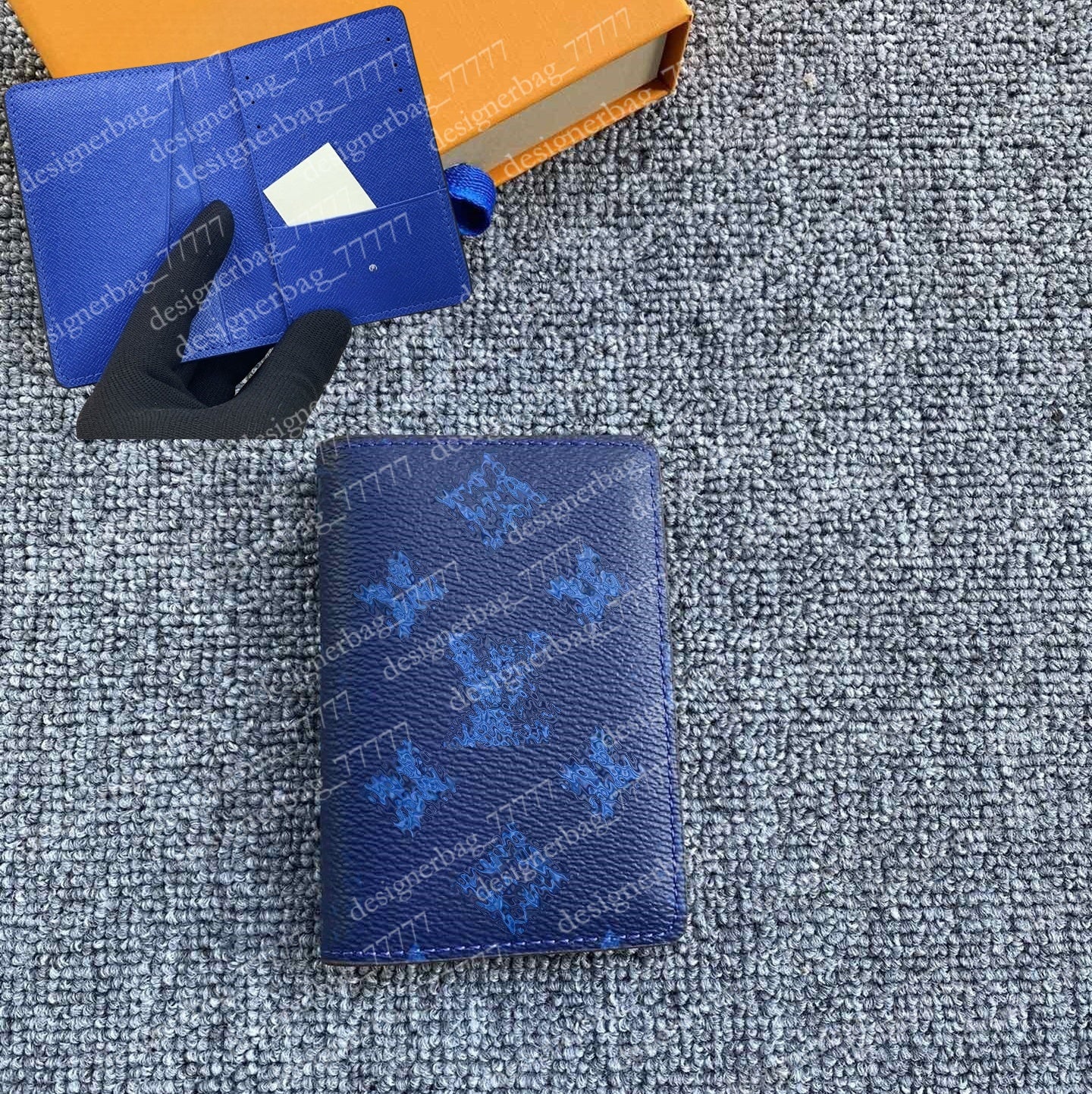 High Quality Multiple colors Wallet POCKET ORGANIZER leather card holders men wallets wer letters credit short money clutch bags original box