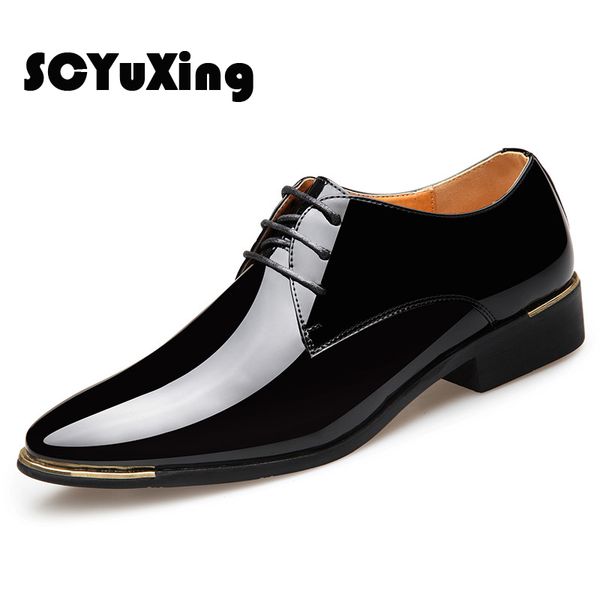 Ly Men&#039;s 628 Quality Patent White Wedding Size 38-48 Black Leather Soft Man Dress Shoes 230718