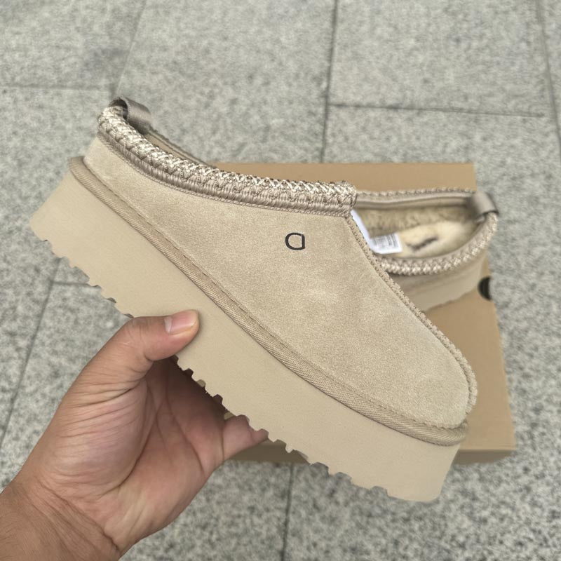 Designer Tasman Slippers Women&#039;s Tazz Slippers Vintage Mustard Seeds Chestnut Sand Matte brown fur sheepskin Classic Boots Winter non-slip shoe