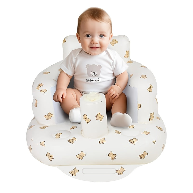 TEMU Inflatable Baby Chair, Baby Inflatable Seat For Babies 3 Months And Up Summer Inflatable Baby Seat For Sitting Up, Blow Floor Seat With Built In
