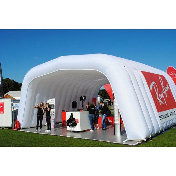 wholesale 8x5x3.5mH (26.2x16.4x11.5ft) Inflatable Advertising Tent event stage cover Inflatables Channel Aisle with Air Blower for Exhibitio