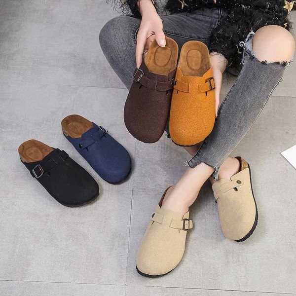 Fashion Cork Soled Shoes for Men Women Summer Flat Sandals for Men Beac for Women Cork Slippers Fashion Mule ShoesC241125