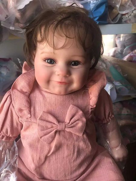 50cm-60cm Regenerated Madi Cute Girl Doll Popular Baby Soft Silicone Regenerated Hair with Root Touch Soft High Quality Doll X250210