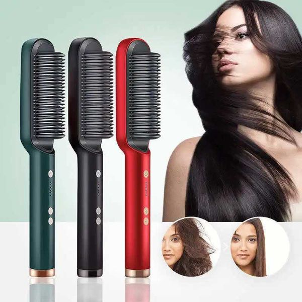 2-in-1 portable straightener electric straightening comb PTC multifunctional mini fast hot straightener Y240923