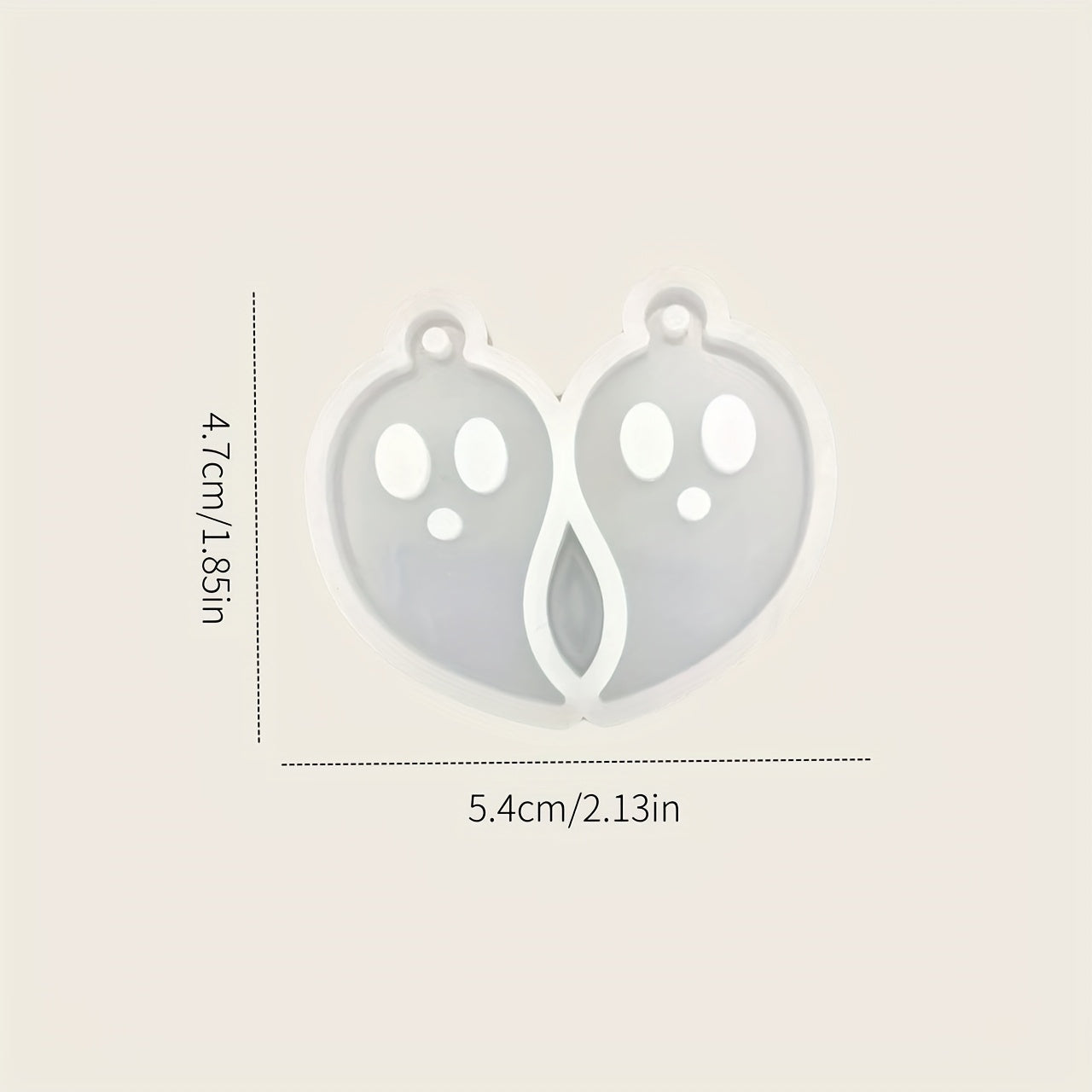 TEMU Halloween Silicone Mold For Resin Casting - Eerie Head Pendant, Drops Earrings, And Jewelry Making - Spooky Themed Crafts And Decorations