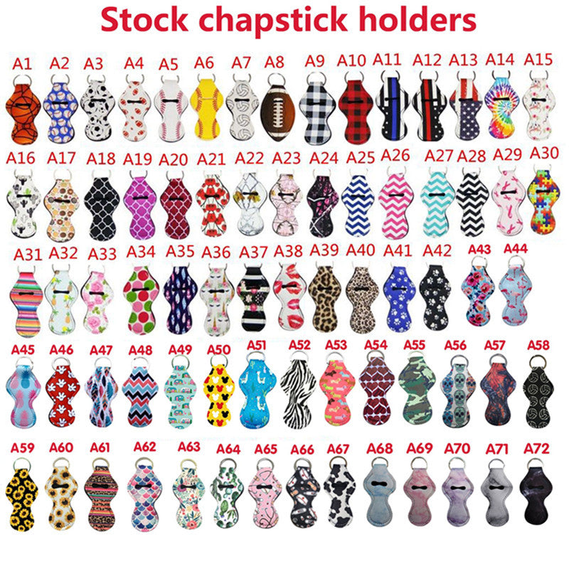 Holder Keychain Party Favor Lipstick Chapstick Balm Liphanging Key Purse Pendant Chain Keychains Neoprene Bulk Handbag Cover Holders Cases