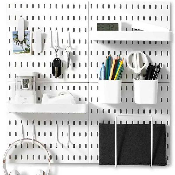 Storage Holders Racks DIY Pegboard Accessories No Punching Kitchen Organization Shelf Storage Box Hooks Wall Organizer Crafts For Garage Roo