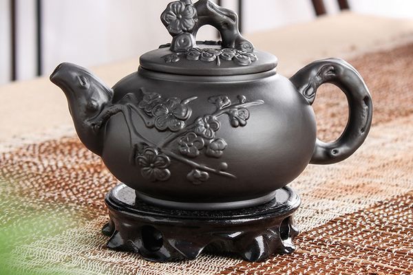Yixing-Large Purple Clay Tea Pot, Single Pot, High Capacity, Tea Cup, Ceramic Water Pot, Flower Tea Pot, Kung Fu Tea Set