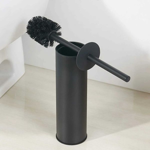 Toilet brush vertical 304 stainless steel household deep cleaning toilet seat and plug combination with lid toilet brush durableT250205