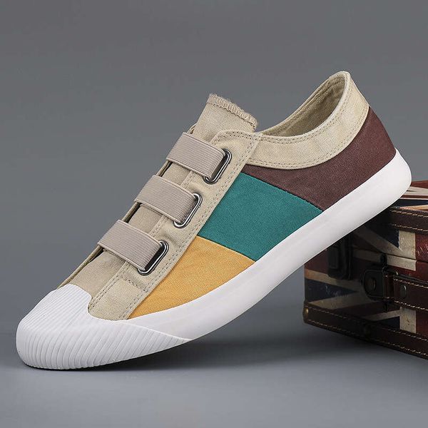 Fashion Men&#039;s Canvas Sneakers Casual Breathable Flat Buckle Loafers Summer Autumn Mens Designer Men Board Shoes