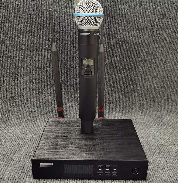 Microphones Ddkr Qlxd4 B58A Fullset Uhf True Diversity Wireless Microphone System For Karaoke Stage Performances Mic Professionnel D Dhii3