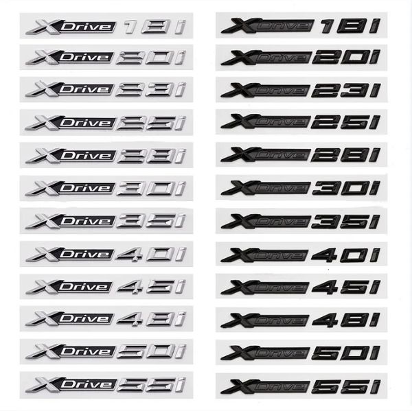 3D ABS Car Fender Rear Trunk Decal XDrive 18i 20i 23i 25i 28i 30i 35i 40i 45i 48i 50i 55i Emblem Badge For X3 X5 X6 Sticker goods