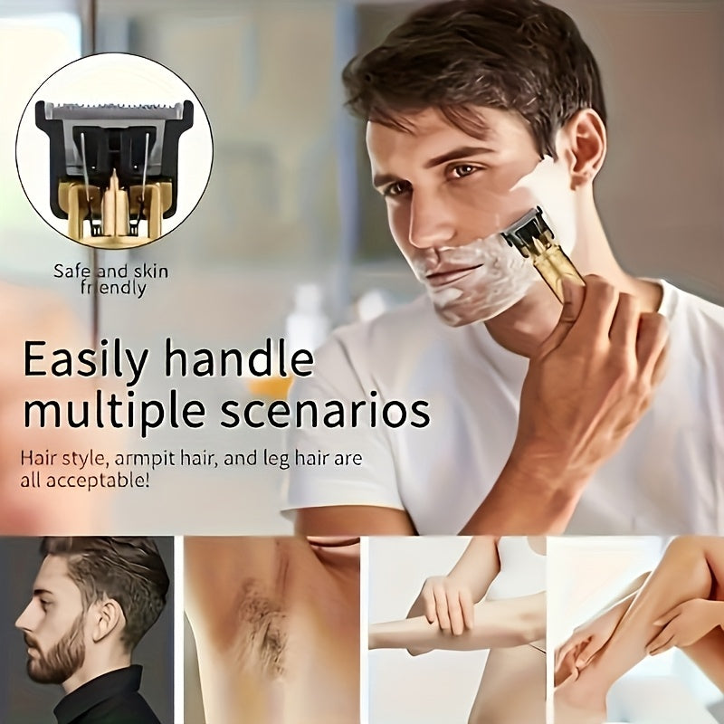 TEMU Father's Day Gift: Professional Trimmer Hair Clipper, Cordless Barber Shaving Machine, Usb Rechargeable Beard Trimmer Beard Shaver Men Father's