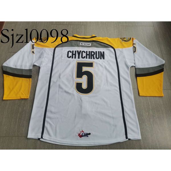 SJ98 Hockey jerseys Physical photos Sarnia Sting Jakob Chychrun Men Youth Women High School Size S-6XL or any name and number jersey