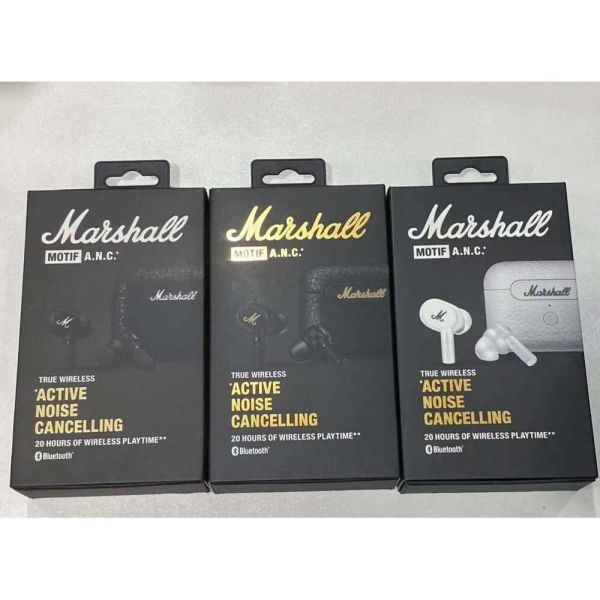 MARSHAL MOTINC Wireless Bluetooth Earphones Come With Noise Cancelg In Ear Sports Earbuds motif A.N.C. Headphone