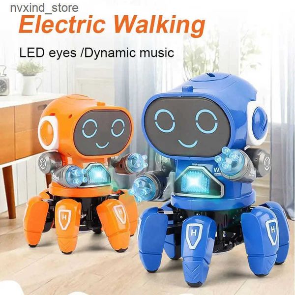 Electronics Robots Dance Music Robots for Kids 6 Claws Octopus Spider Robot Children Early Education Baby Creative Toy for Boys Girls Birthd