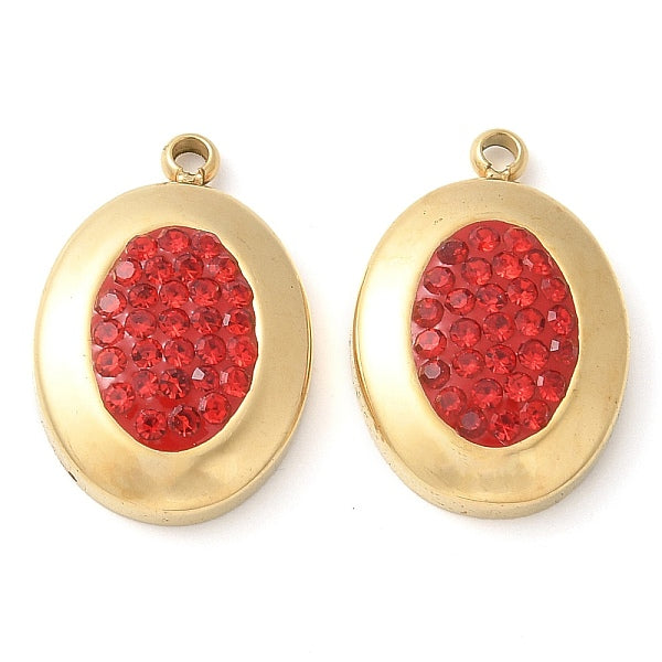 Polymer Clay Rhinestone Pendants