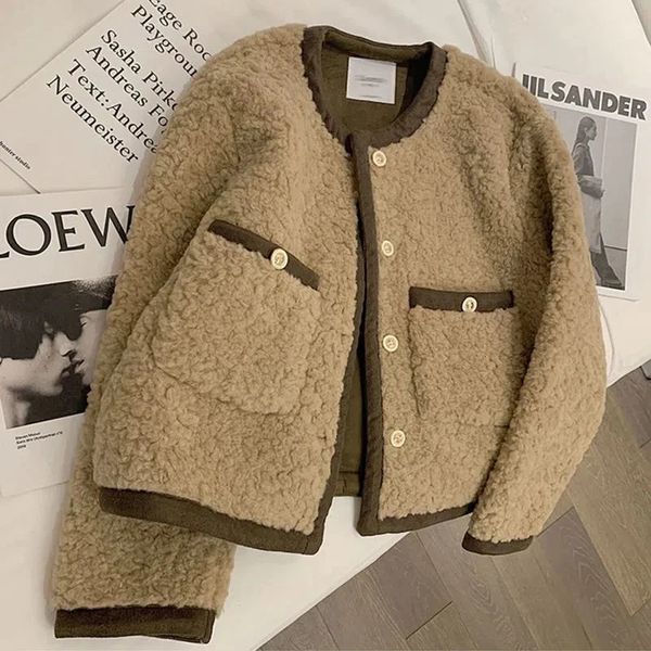 Womens Fur Faux Women Casual Fashion Lamb Overcoat Fluffy Cozy Loose Outerwear Female Winter Thicken Warm Teddy Jacket 231202
