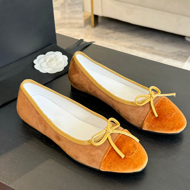 Vintage Designer Womens Slingback Sandals Ballet Shoes Suede Loafers Flat Heels Lambskin Round Toes Retro Color Contrast Casual Shoe Outdoor For Gif