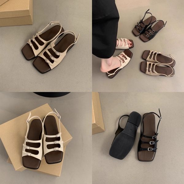 Designer Slippers Womens Sandals Summer Beach Stripes Casual Flat Slippers Sliders women flip flops