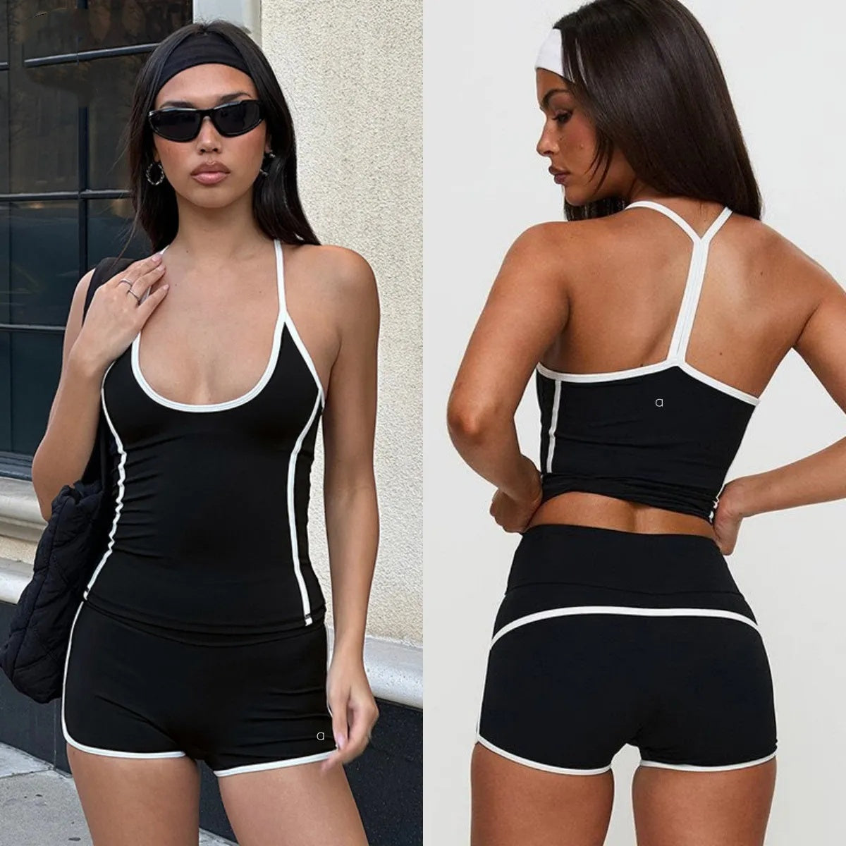 A1017 Women&#039;s Yoga Summer New Casual Underwear Shorts Sports Vest Women&#039;s Vest Shorts Suitable for Daily Fitness Exercise