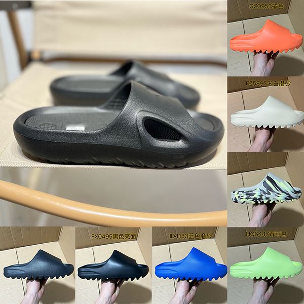 Designer Sandals Foam Runnners Slippers adicane slide Bone Onyx Salt Blue White Mens Womens claquette Summer Beach Shoes Size 36-48 Beach sl