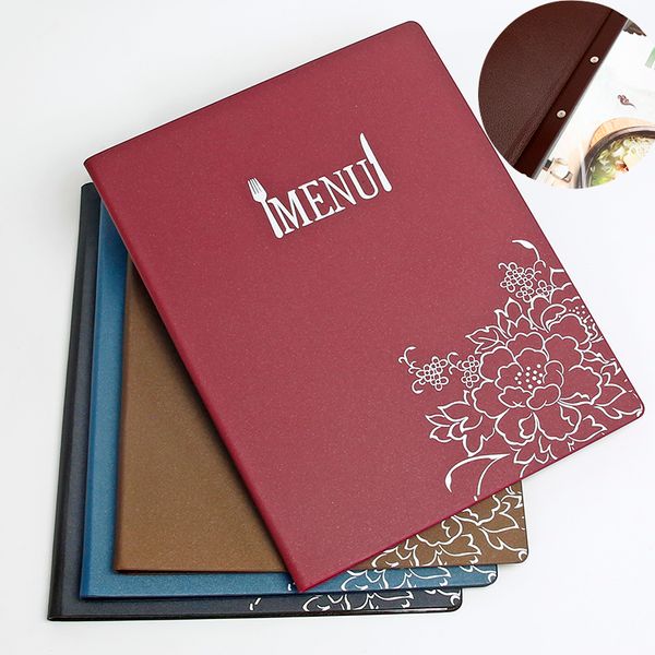 Filing Supplies Good Quality 360Grams A4 PU Leather Menu Folder Price List Book For Restaurant Salon el 230706