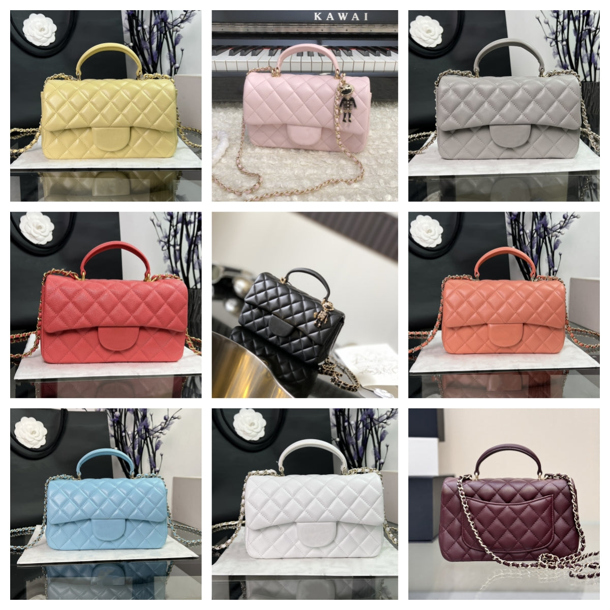 10A High quality leather crossbody bag designer bag fashionable classic flip bag handbag chain bag with decorative accessories 2431