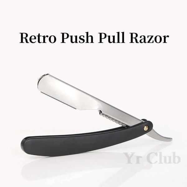 New Beard Trimmer Stainless Steel Straight Edge Razor ABS Handle Mens Manual Folding Shaver Barber Shop Shaving Tools Y1024M240814