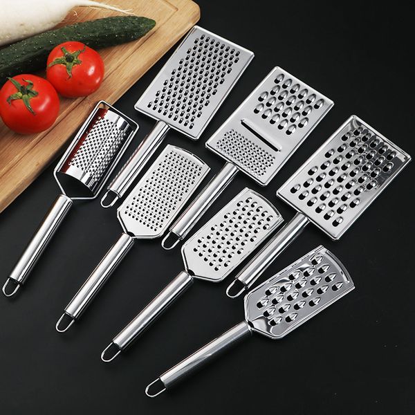 Fruit Vegetable Tools Multi-Purpose Cheese Lemon Grater for Fruit Vegetables Stainless Steel Potato Carrot Slicer Peeler Food Crusher Kitche