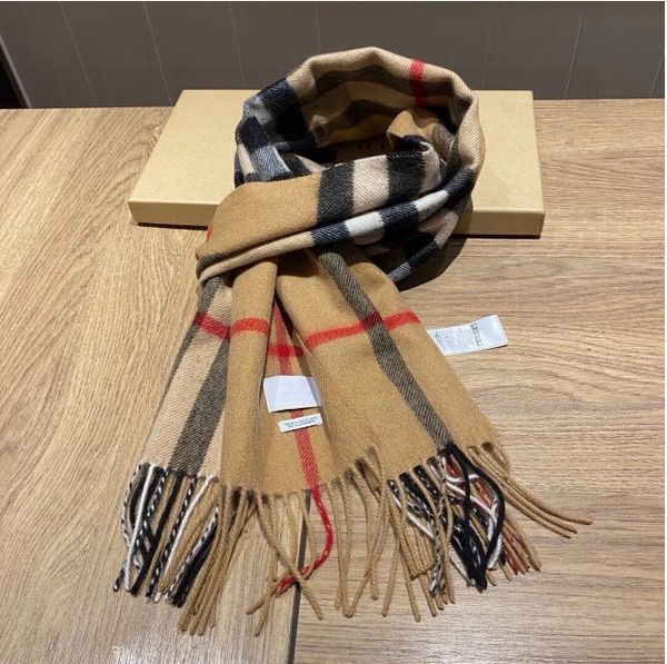 Classic Plaid Women Man Designer Scarf 100% Cashmere Scarves For Winter Warm Womens And Mens Long Wraps Size 180X30cm A2869 1E8d