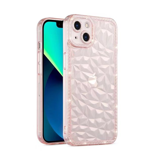 Crystal Glitter Diamond Pattern Phone Case For iPhone 13 12 11 Pro Max X XR XS Max 14 plus Transparent Shockproof Soft Back Cover