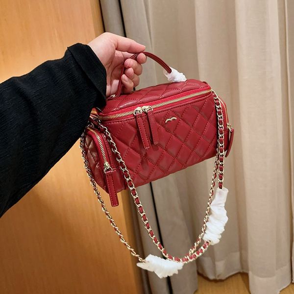 Makeup Bag Designer Womens Shoulder Bag 23x14cm Leather Multi-Pocket Camera Bag Hardware Matilas Chain Shoulder Handbag Purse Sacoche