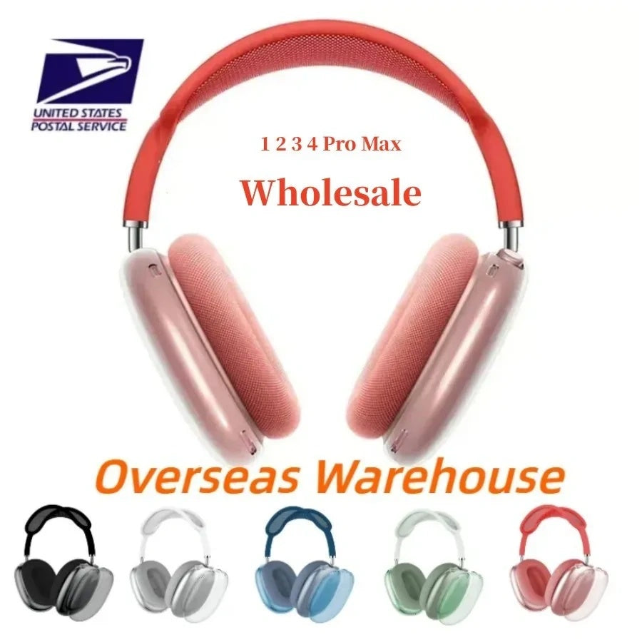 For Top quality AirPods Max AirPods 4 Bluetooth Headphone Accessories airpod max Headphones Earphone ANC Metal shell Smart Case Silicone Anti-drop P