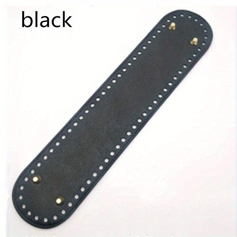 TEMU 32*7cm Pu Leather Bag Bottoms, Diy Handmade Oval Long Bottom, Bag Accessories For Knitting Handbag