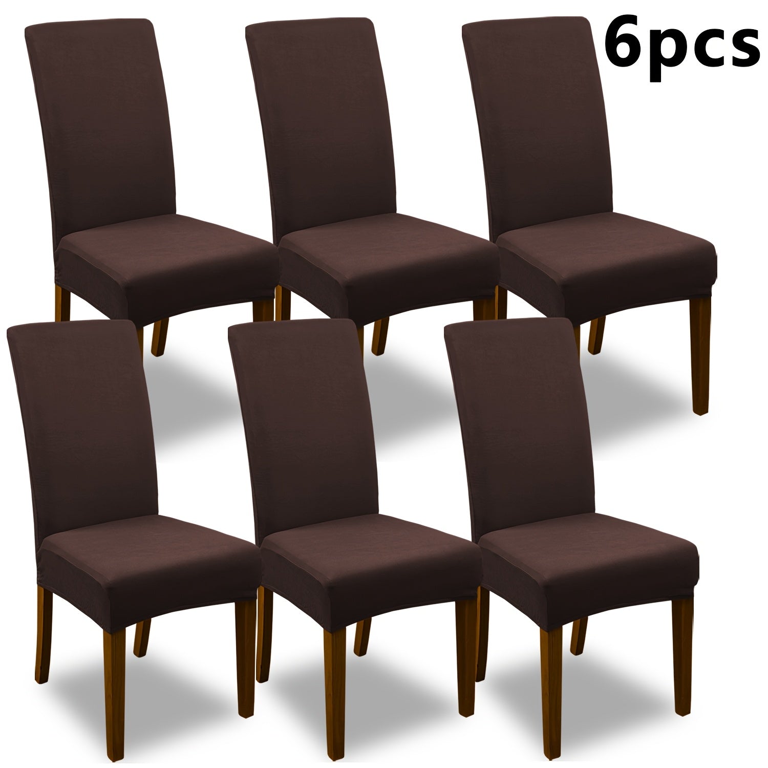 TEMU 4pcs Set-6pcs Set Milk Elastic Home Kitchen Dining Chair Slipcover, Chair Cover, Furniture Protector For Living Room, Christmas Home Decorations